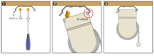 ロールスクリーンの取り付け方