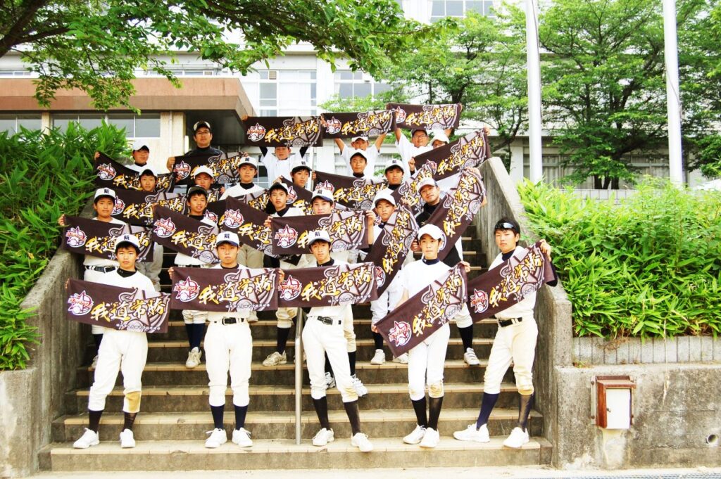 野球チームのフェイスタオル